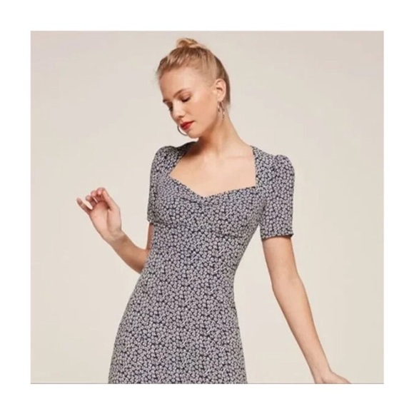 Reformation blue floral midi dress NWT - Picture 3 of 10